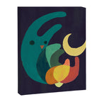 Rabbit and crescent moon Canvas Print Gallery Image 6
