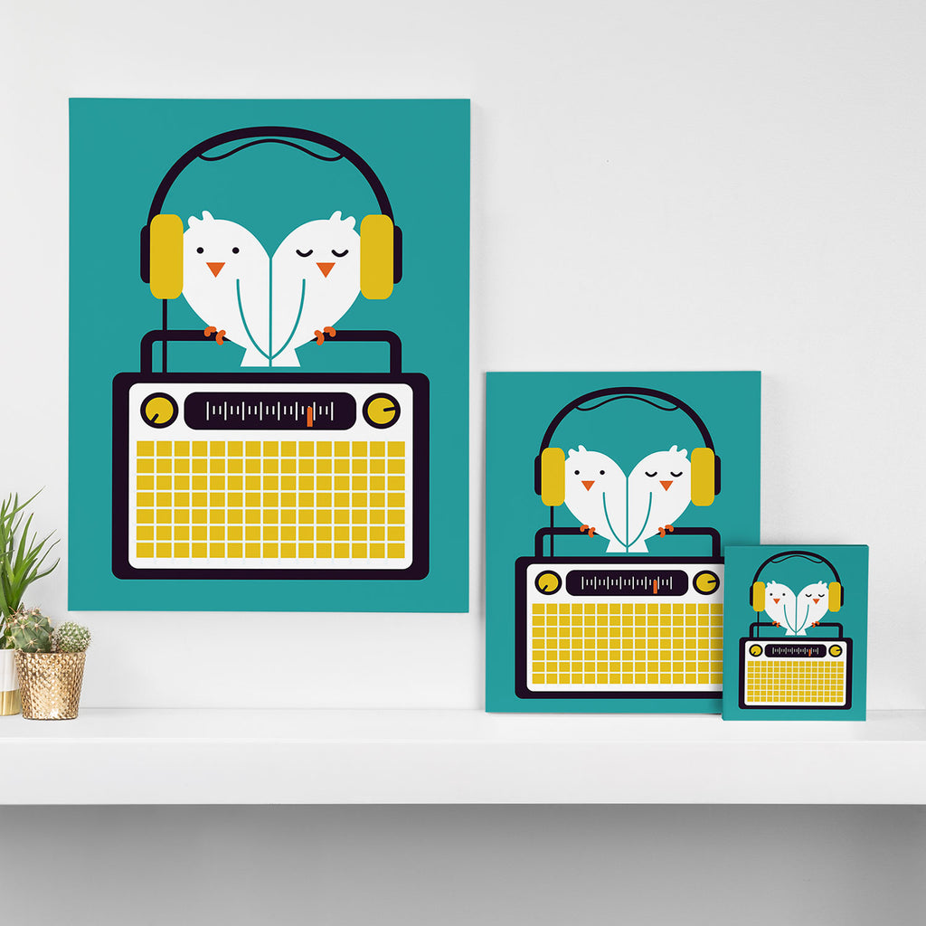 Radio Mode Love Canvas Print Gallery Image 3