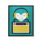 Radio Mode Love Framed Canvas Print Gallery Image 3