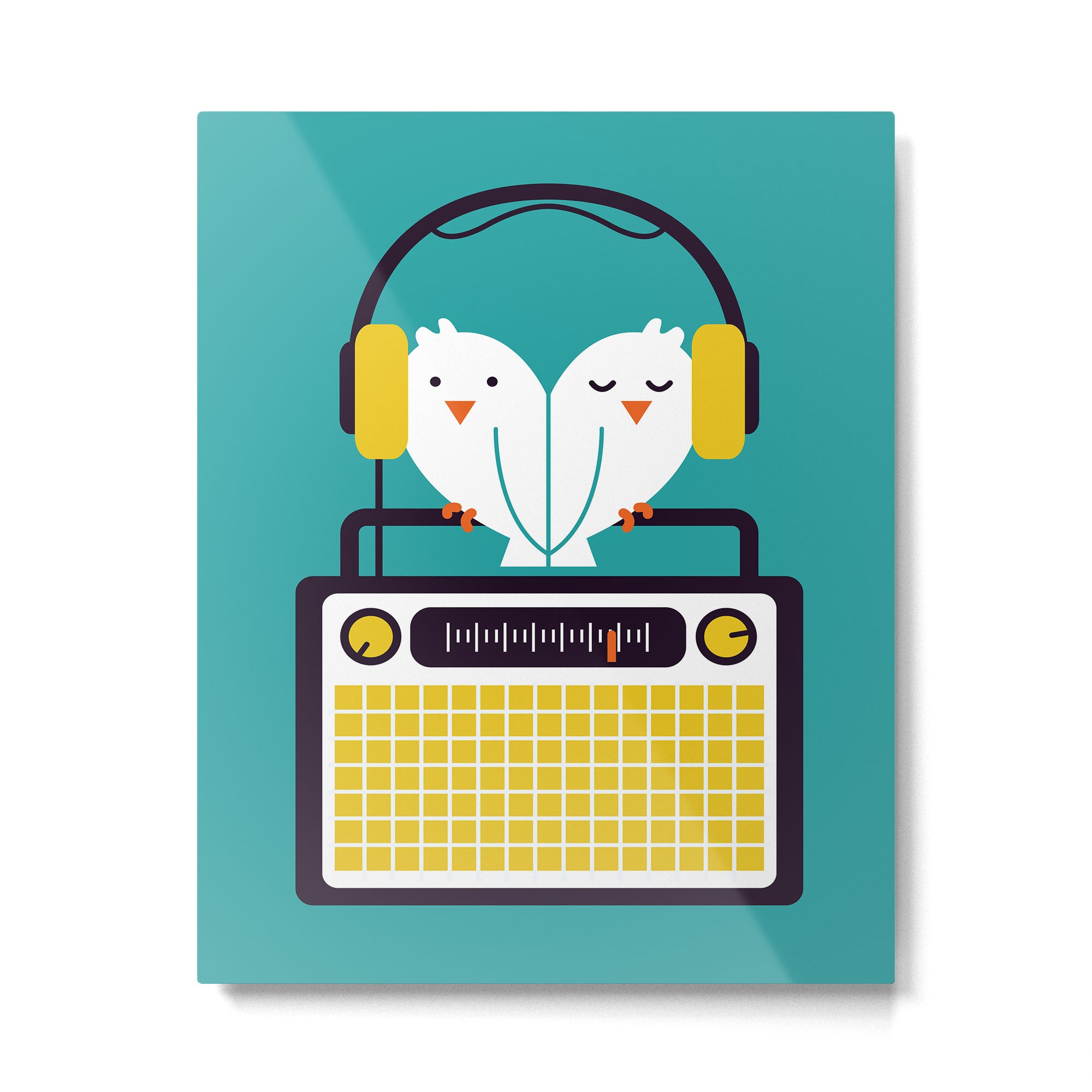 Radio Mode Love Metal Print Gallery Image 4