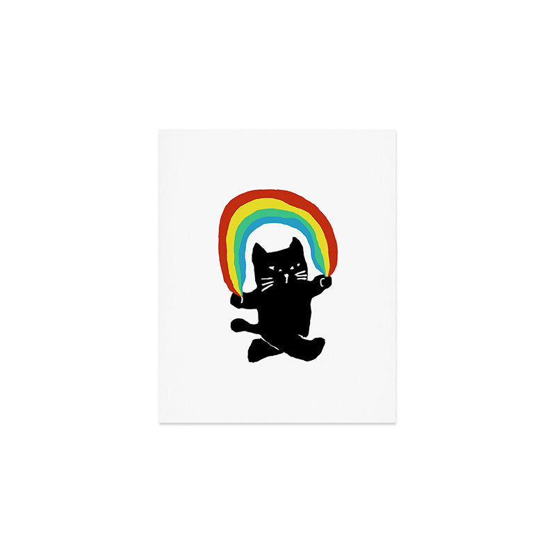 Rainbow cat Art Print Gallery Image 1