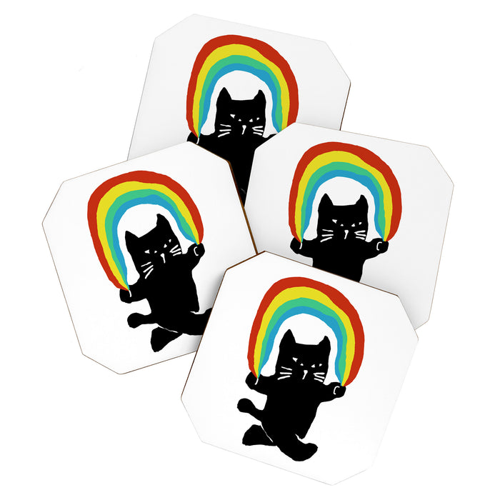 Rainbow cat Coaster Gallery Image 1