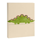 Rainbow colored dinosaur (stegosaurus) Canvas Print Gallery Image 6