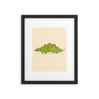 Rainbow colored dinosaur (stegosaurus) Framed Art Print Gallery Image 5