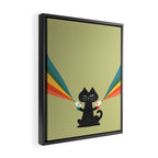 Ray gun cat Framed Canvas Print Gallery Image 2