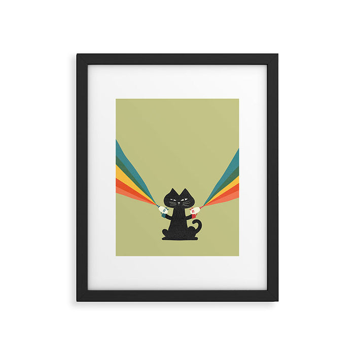 Ray gun cat Framed Art Print Gallery Image 1