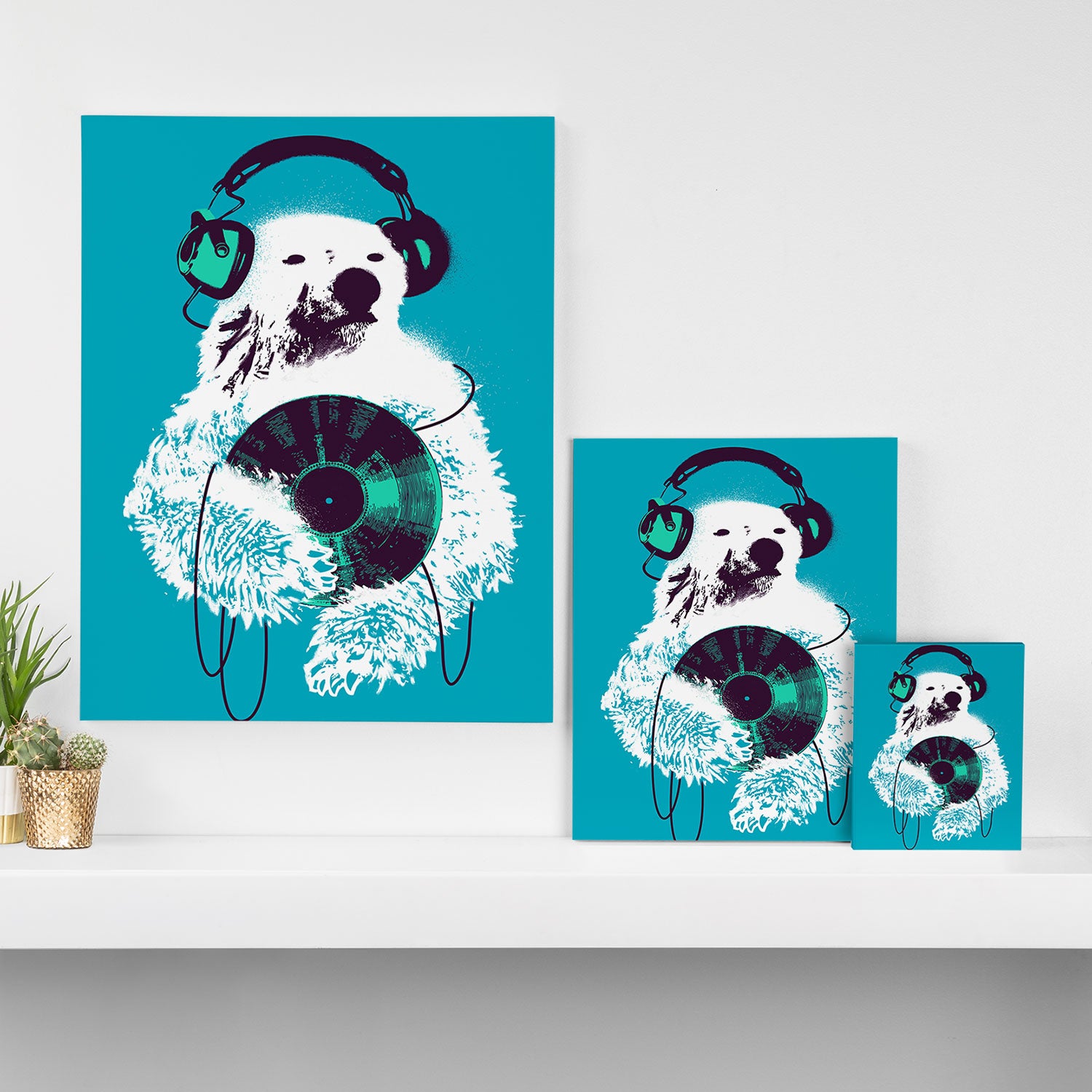 Record Bear Canvas Print Gallery Image 3