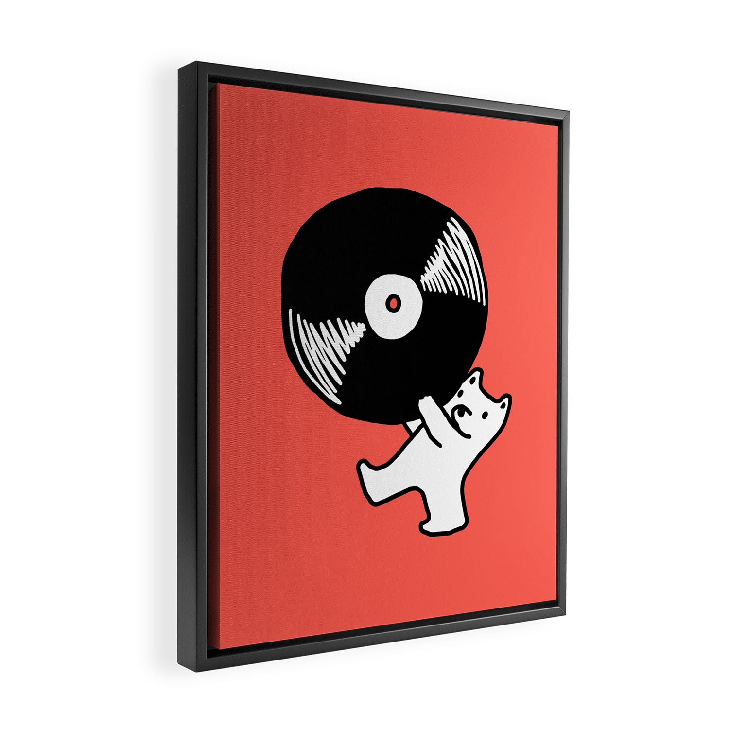 Record bear Framed Canvas Print Gallery Image 2