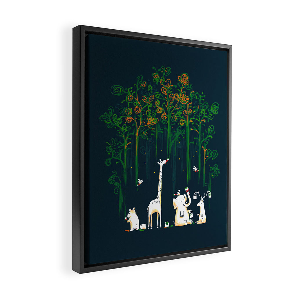 Re-paint the Forest Framed Canvas Print Gallery Image 2