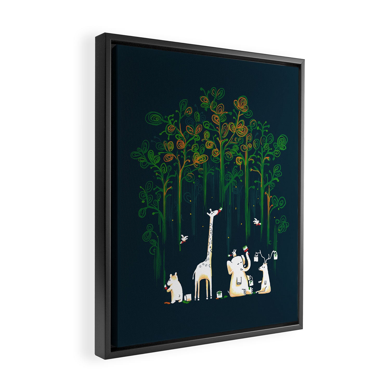Re-paint the Forest Framed Canvas Print Gallery Image 2
