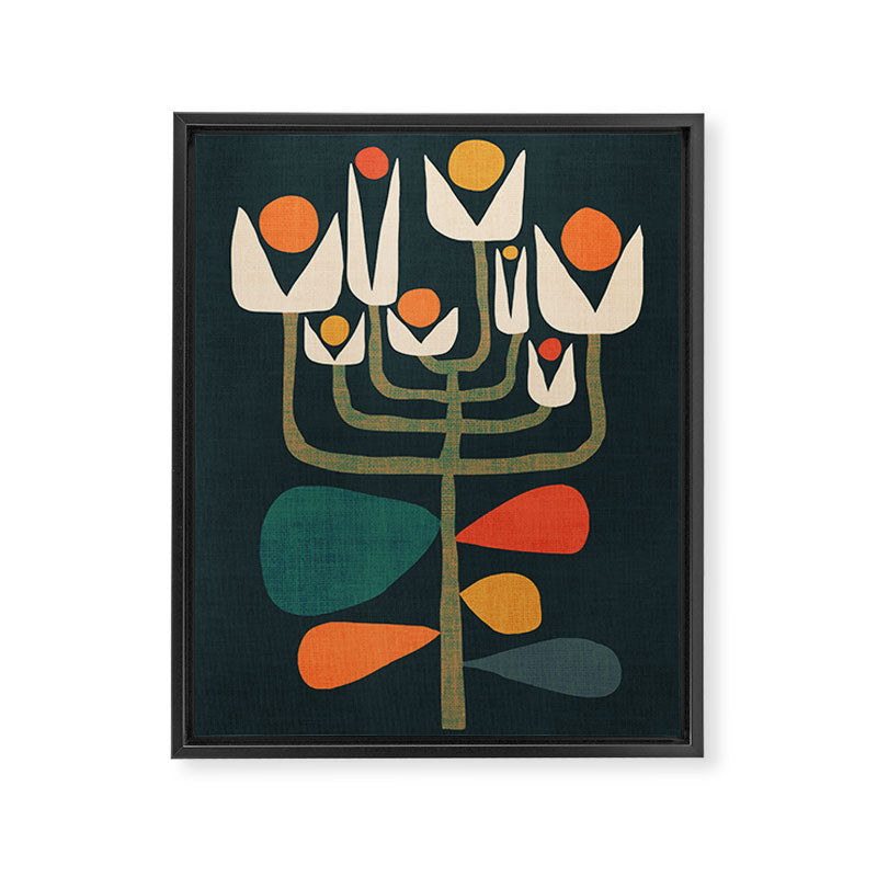 Retro botany Framed Canvas Print Gallery Image 6