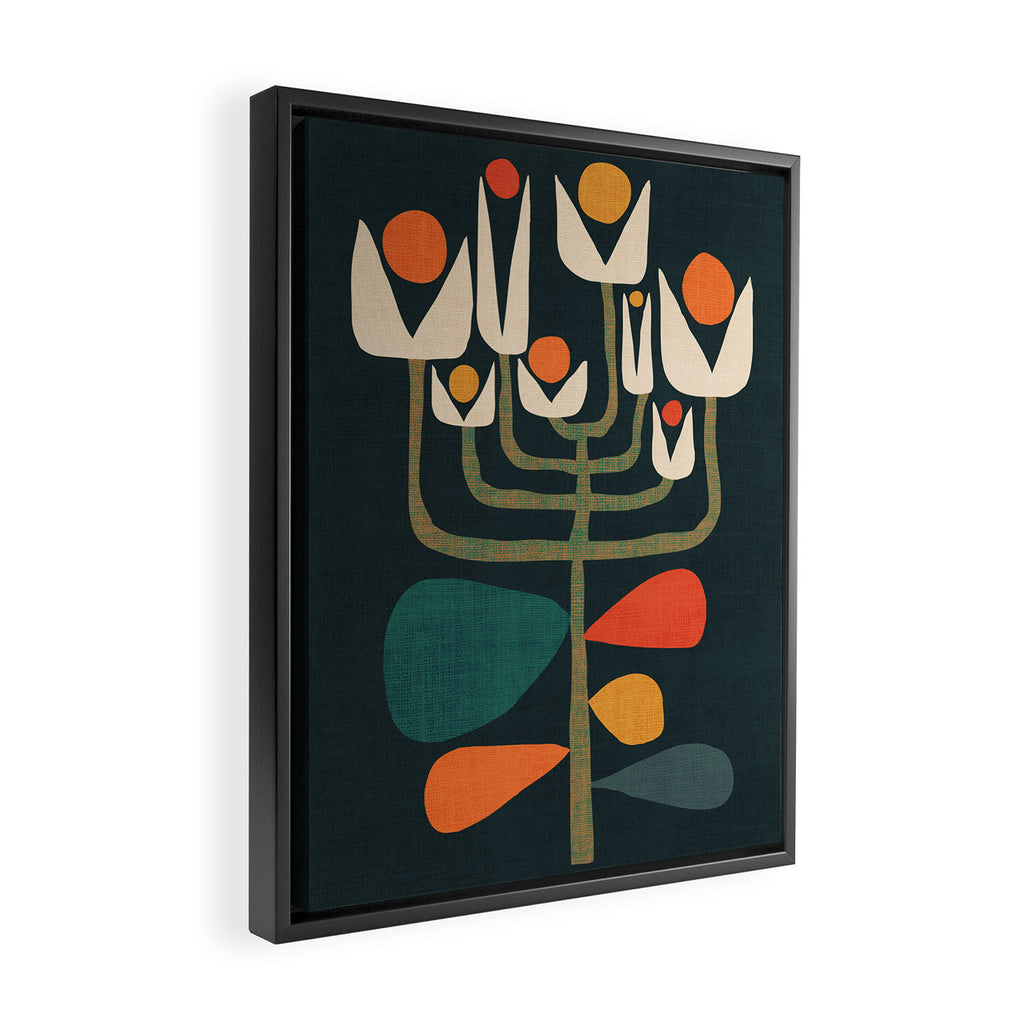 Retro botany Framed Canvas Print Gallery Image 2