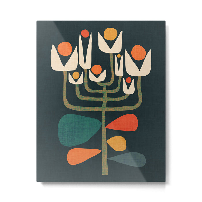Retro botany Metal Print Gallery Image 1