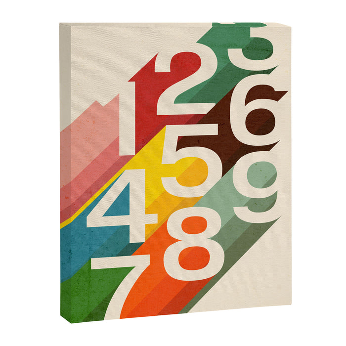 Retro Numbers Canvas Print Gallery Image 1