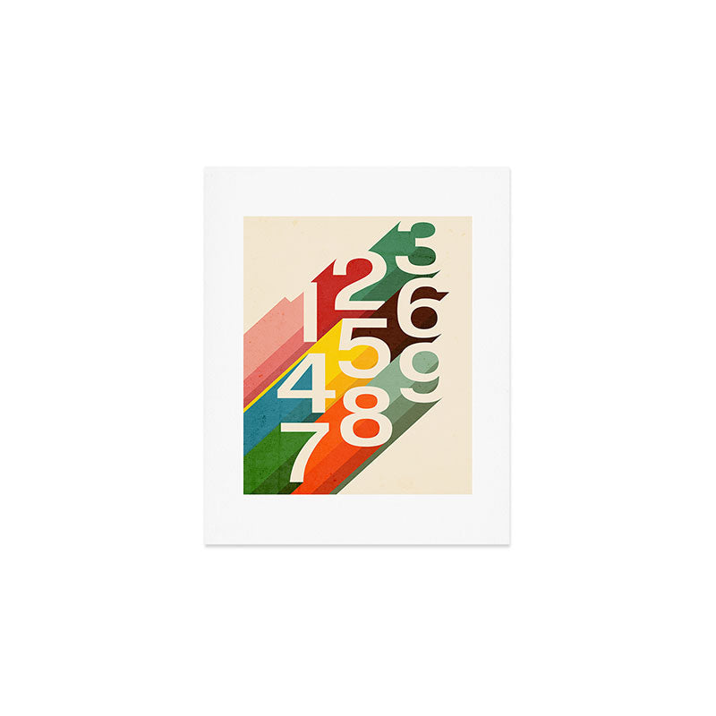 Retro Numbers Art Print Gallery Image 1