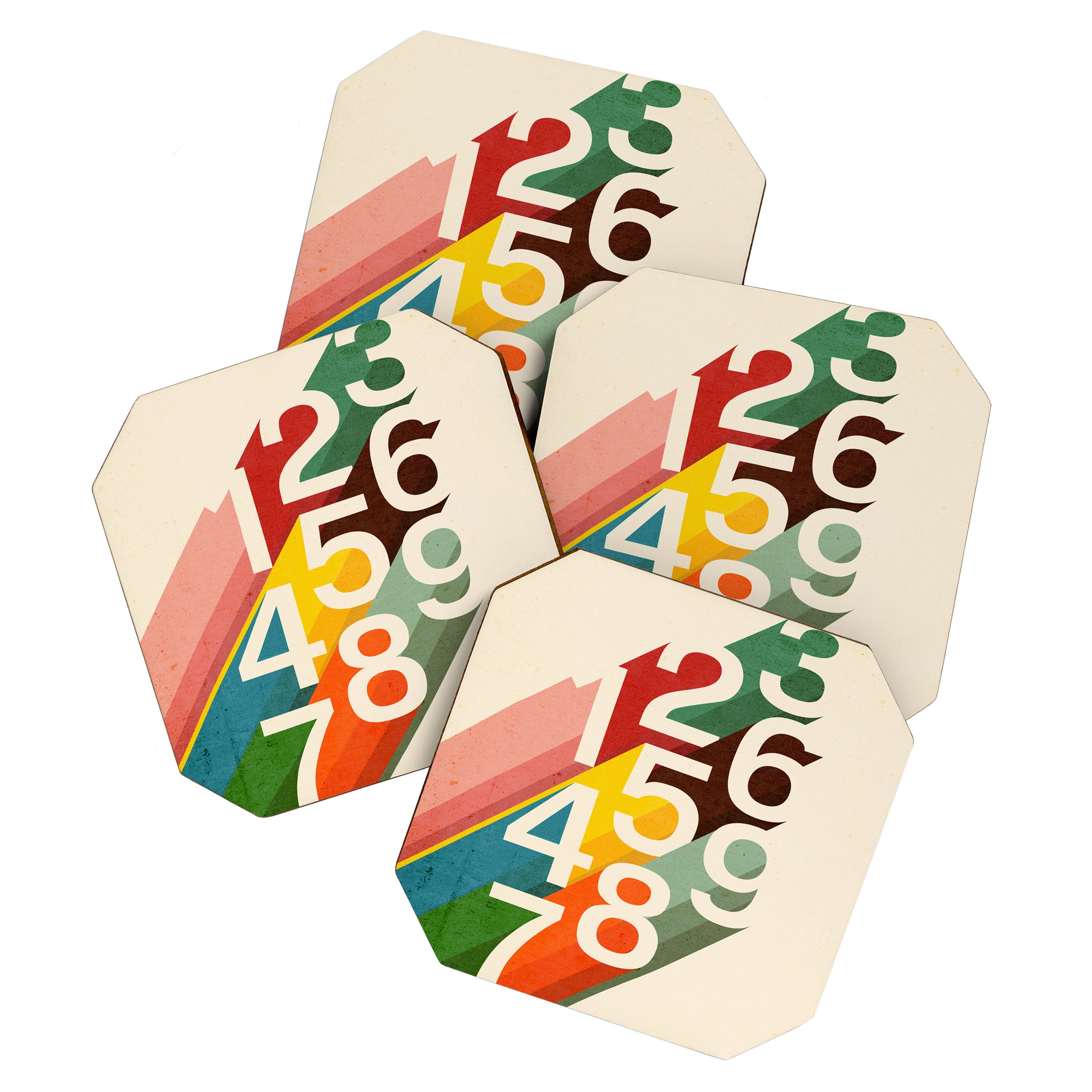 Retro Numbers Coaster Gallery Image 1