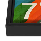 Retro Numbers Framed Canvas Print Gallery Image 3