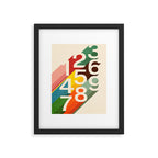 Retro Numbers Framed Art Print Gallery Image 5