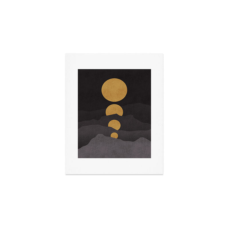 Rise of the golden moon Art Print Gallery Image 1