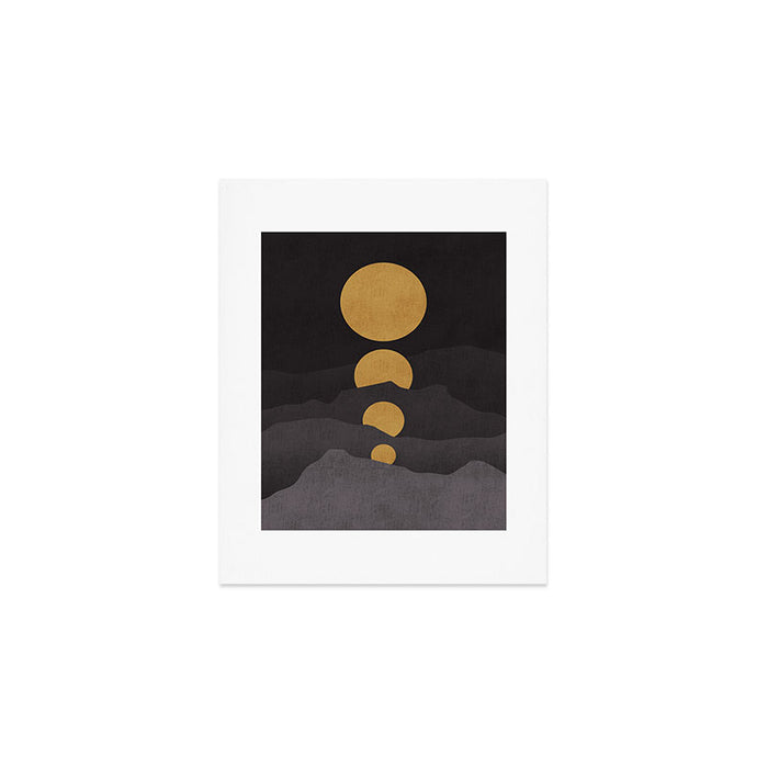Rise of the golden moon Art Print Gallery Image 1