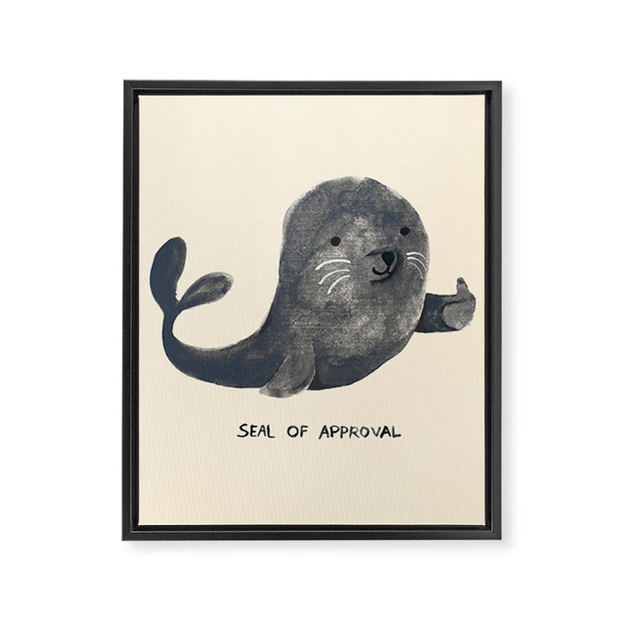 Seal Of Approval Framed Canvas Print Gallery Image 1