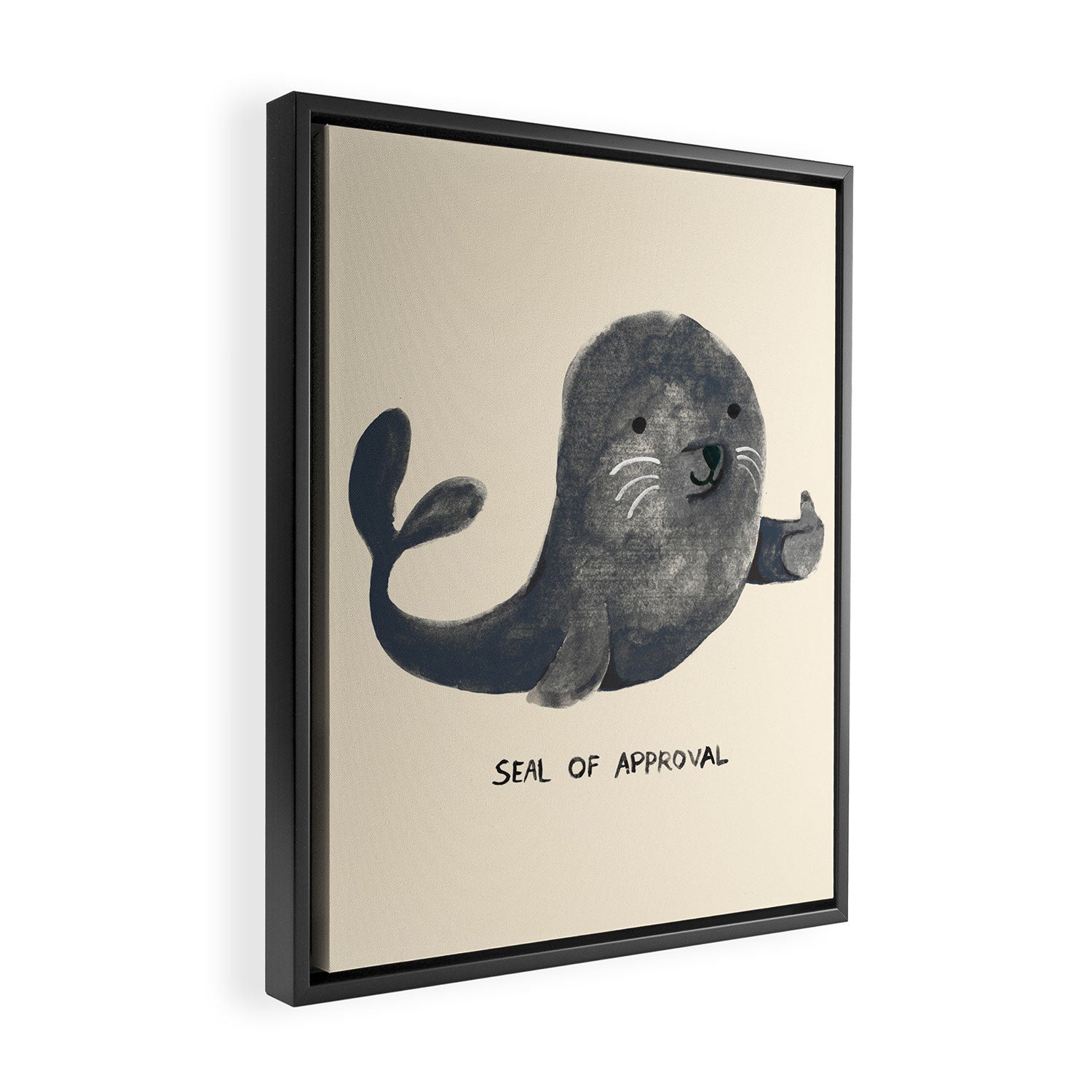 Seal Of Approval Framed Canvas Print Gallery Image 2