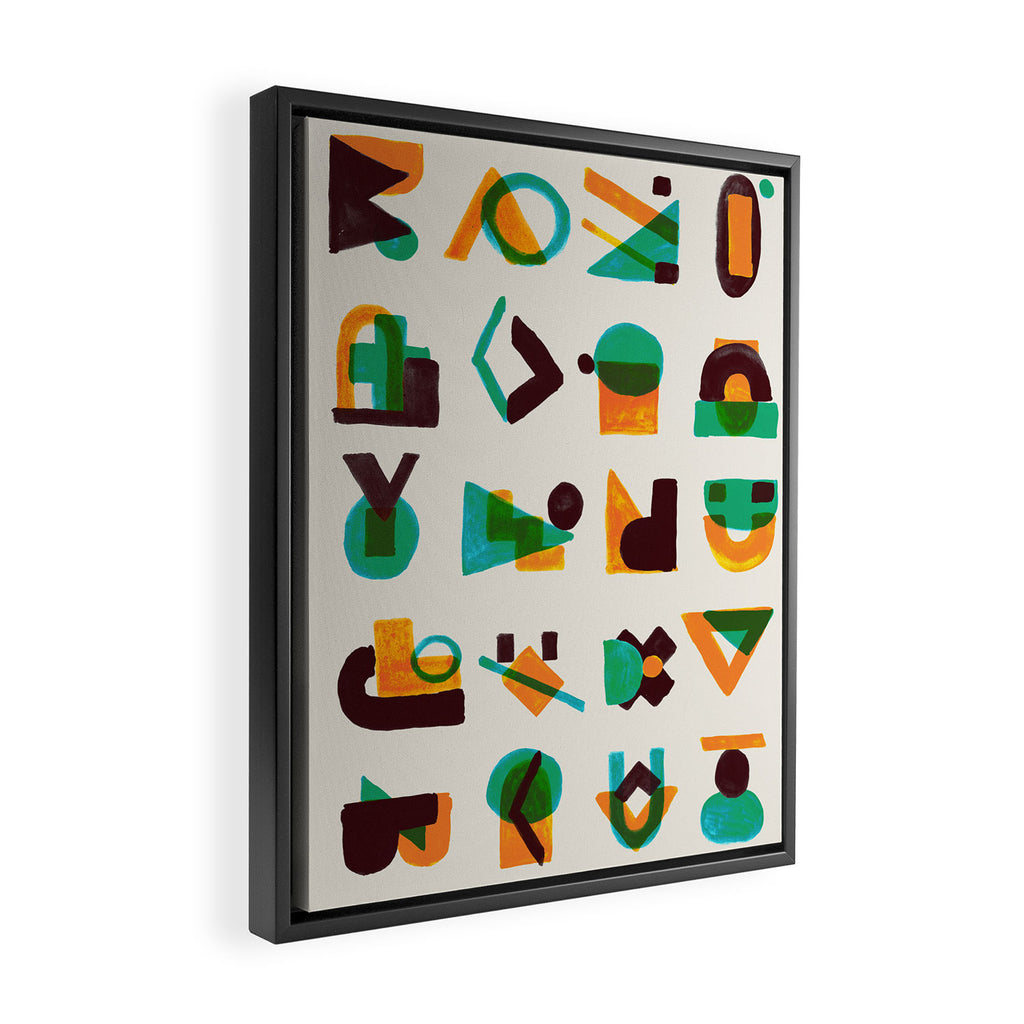 Shape of thoughts Framed Canvas Print Gallery Image 2