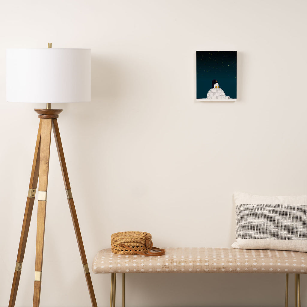 Star gazing - Penguin's dream of flying Canvas Print Gallery Image 2