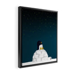 Star gazing - Penguin's dream of flying Framed Canvas Print Gallery Image 2