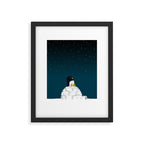 Star gazing - Penguin's dream of flying Framed Art Print Gallery Image 5