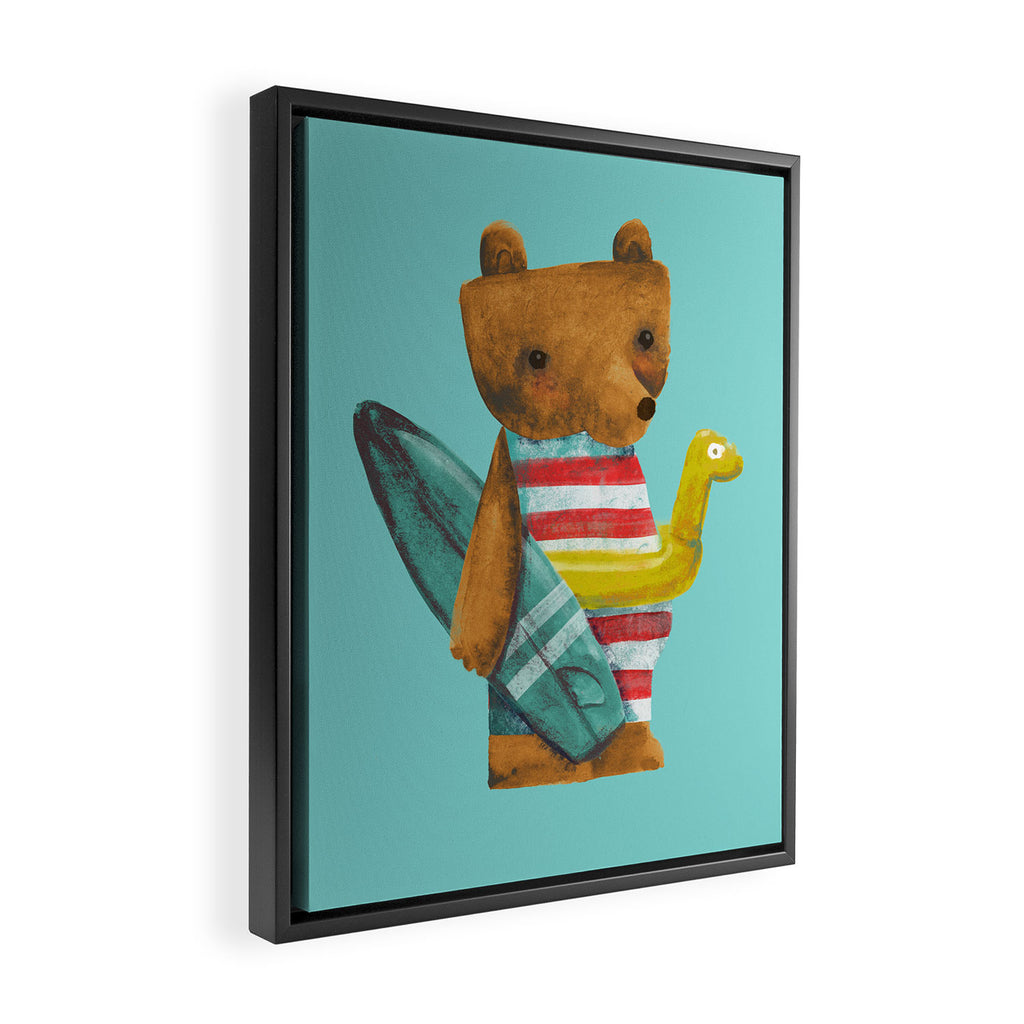 Summer Bear Framed Canvas Print Gallery Image 2