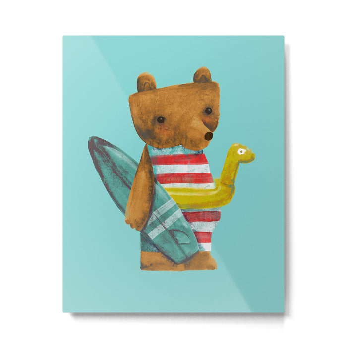 Summer Bear Metal Print Gallery Image 1