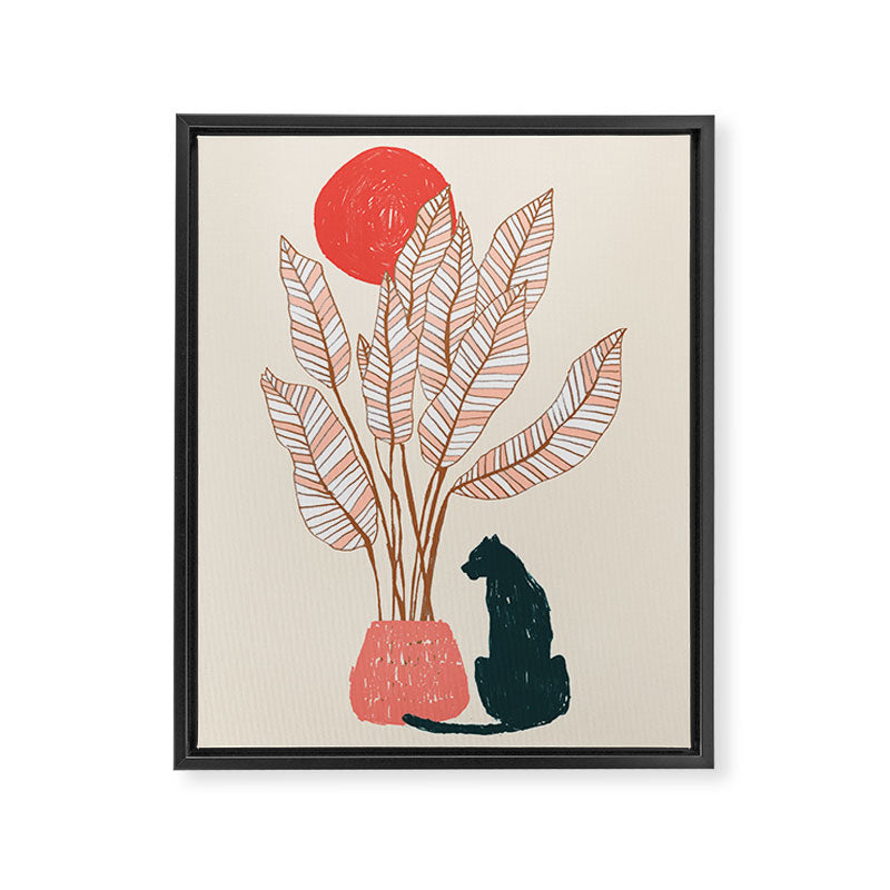 Summer panther Framed Canvas Print Gallery Image 6