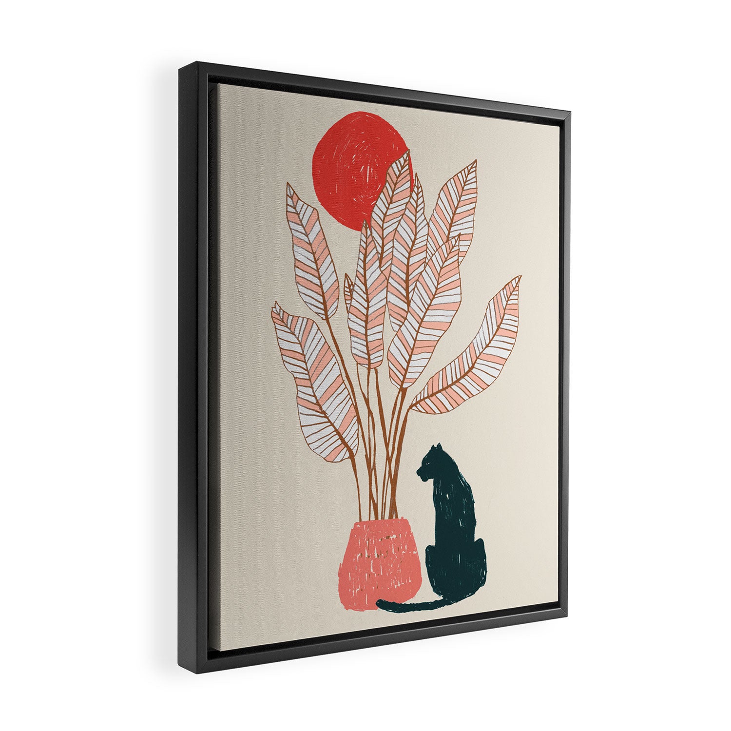 Summer panther Framed Canvas Print Gallery Image 2