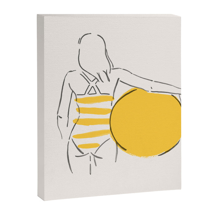 Summer ready - line drawing Canvas Print Gallery Image 1