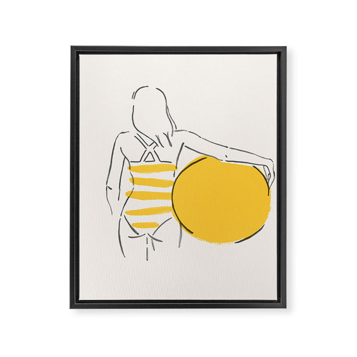 Summer ready - line drawing Framed Canvas Print Gallery Image 1