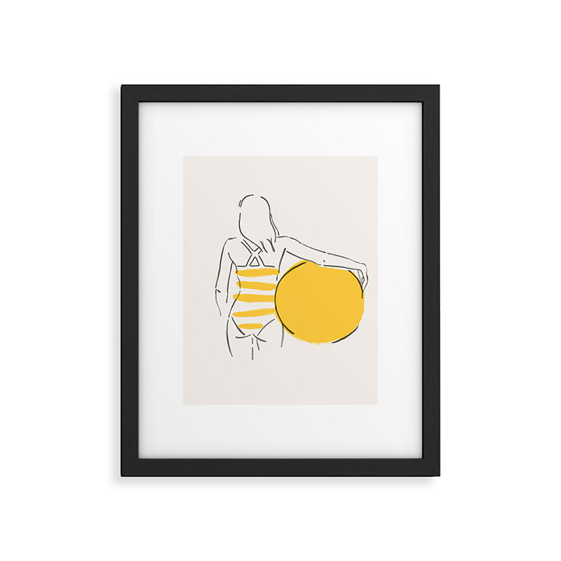 Summer ready - line drawing Framed Art Print Gallery Image 5