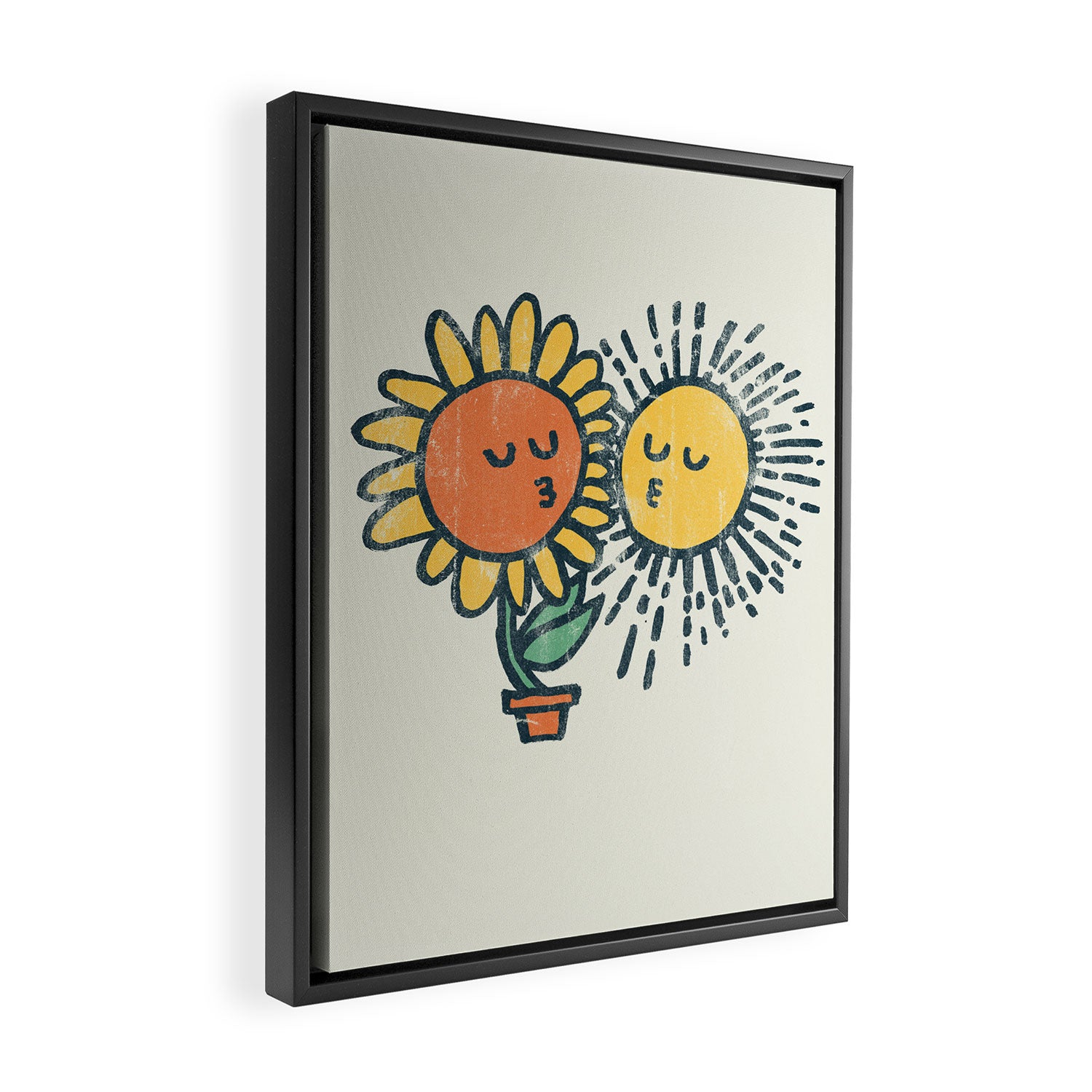 Sun Kissed sunflower Framed Canvas Print Gallery Image 2