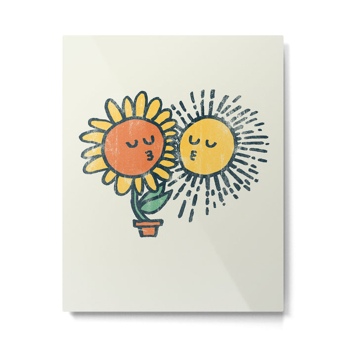 Sun Kissed sunflower Metal Print Gallery Image 1