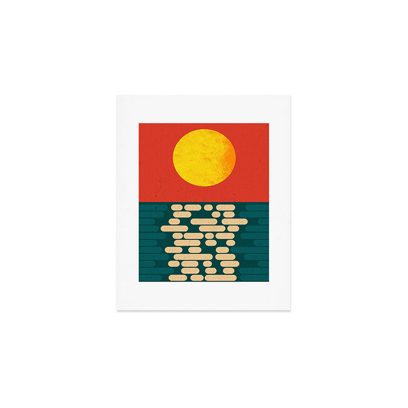 Sun Over The Sea - Afternoon Art Print Gallery Image 1