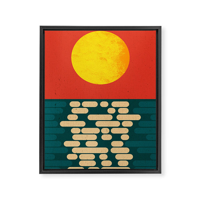 Sun Over The Sea - Afternoon Framed Canvas Print Gallery Image 1