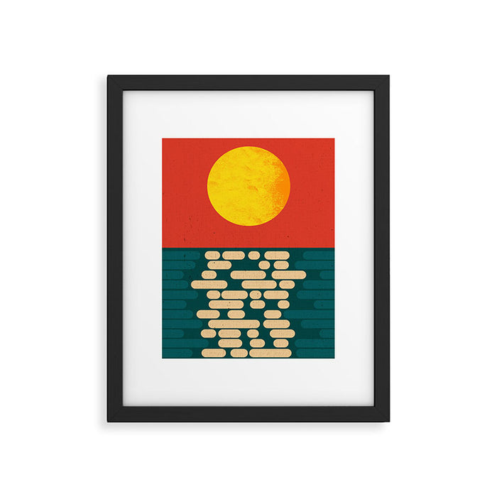 Sun Over The Sea - Afternoon Framed Art Print Gallery Image 1