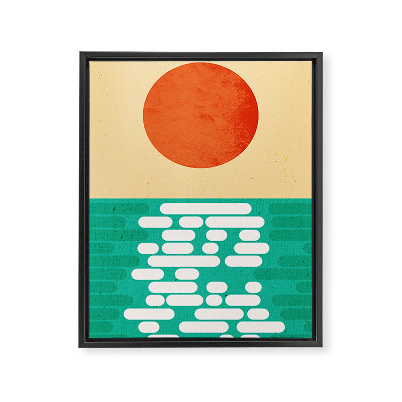 Sun over the sea Framed Canvas Print Gallery Image 6