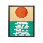 Sun over the sea Framed Canvas Print Gallery Image 6