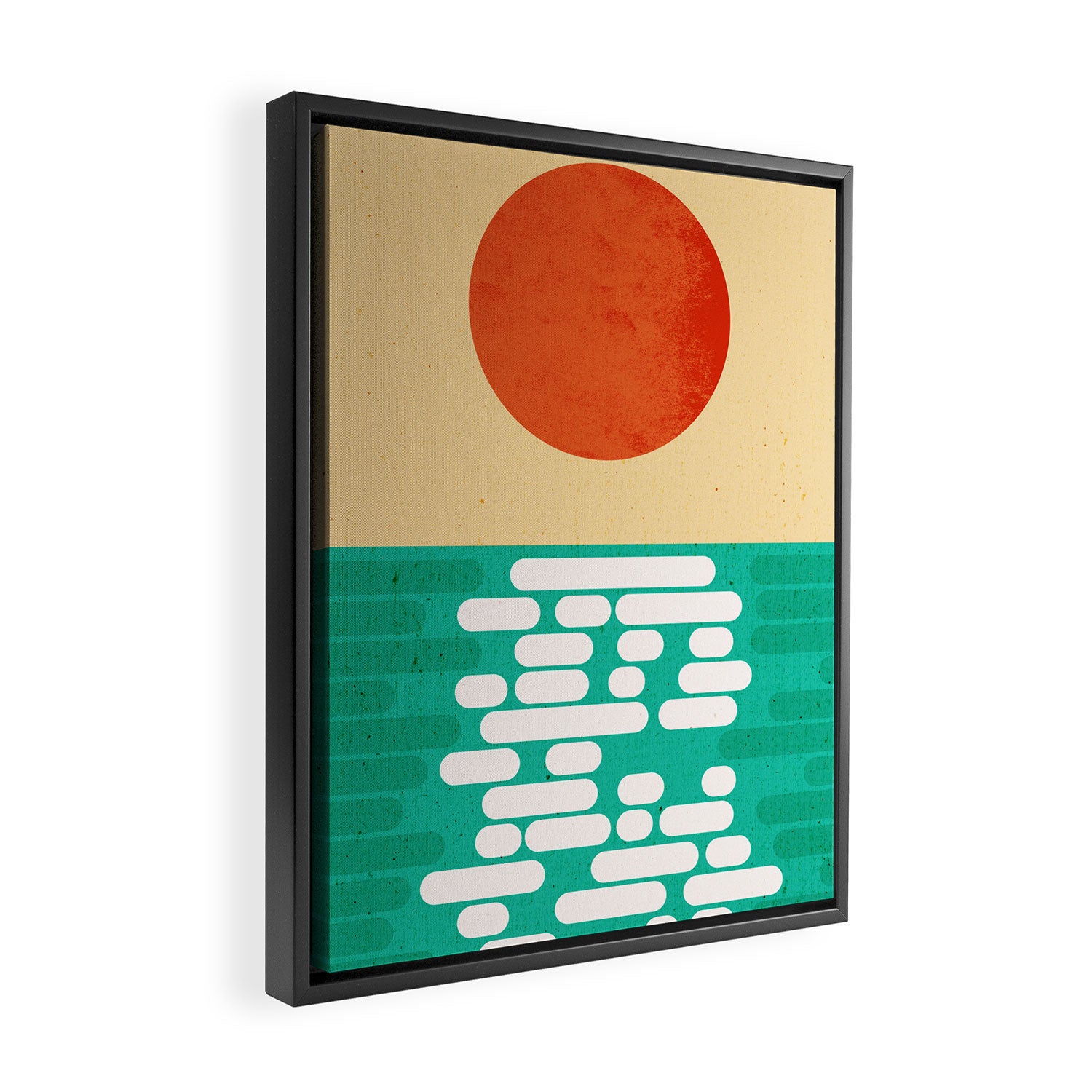 Sun over the sea Framed Canvas Print Gallery Image 2