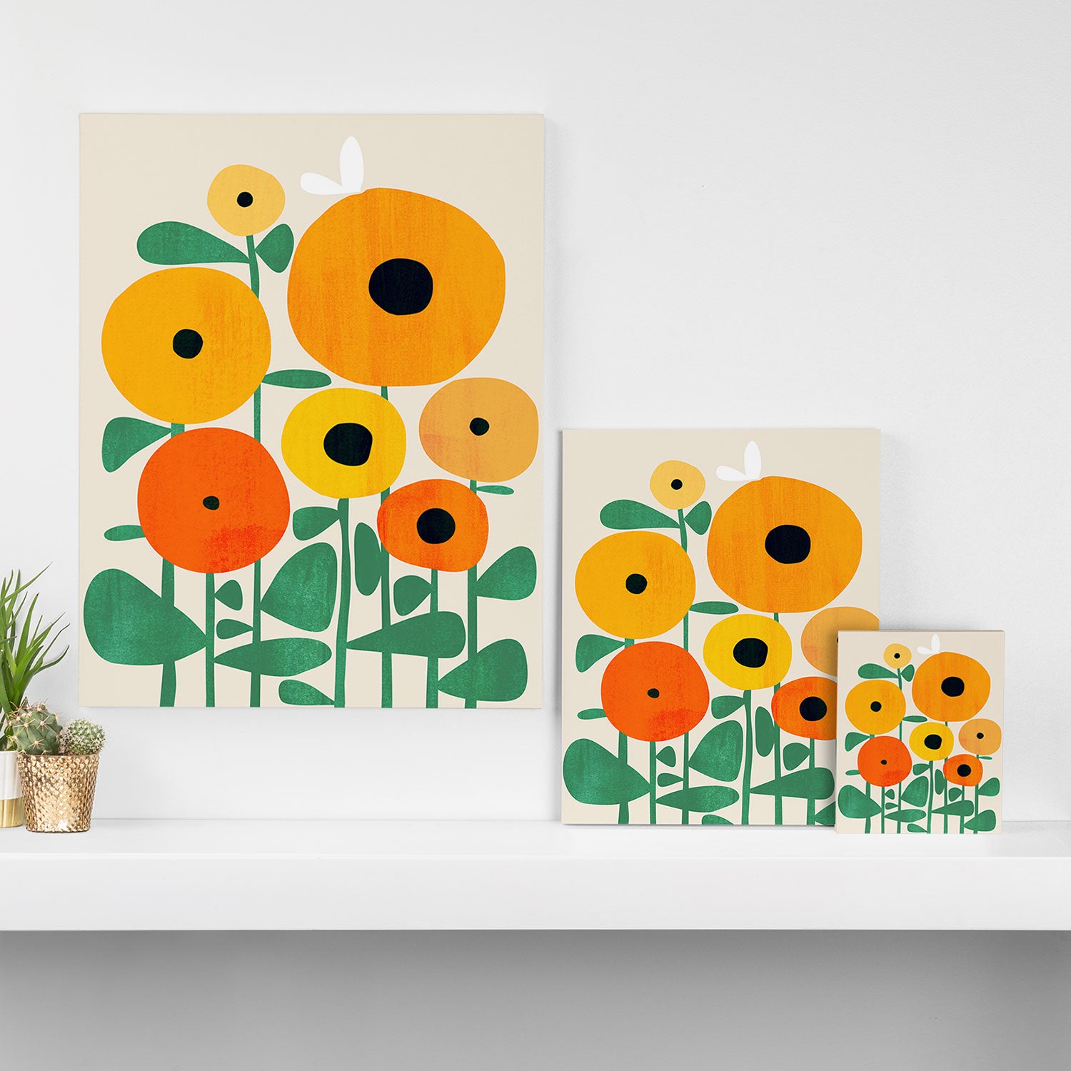 Sunflower and Bee Canvas Print Gallery Image 3