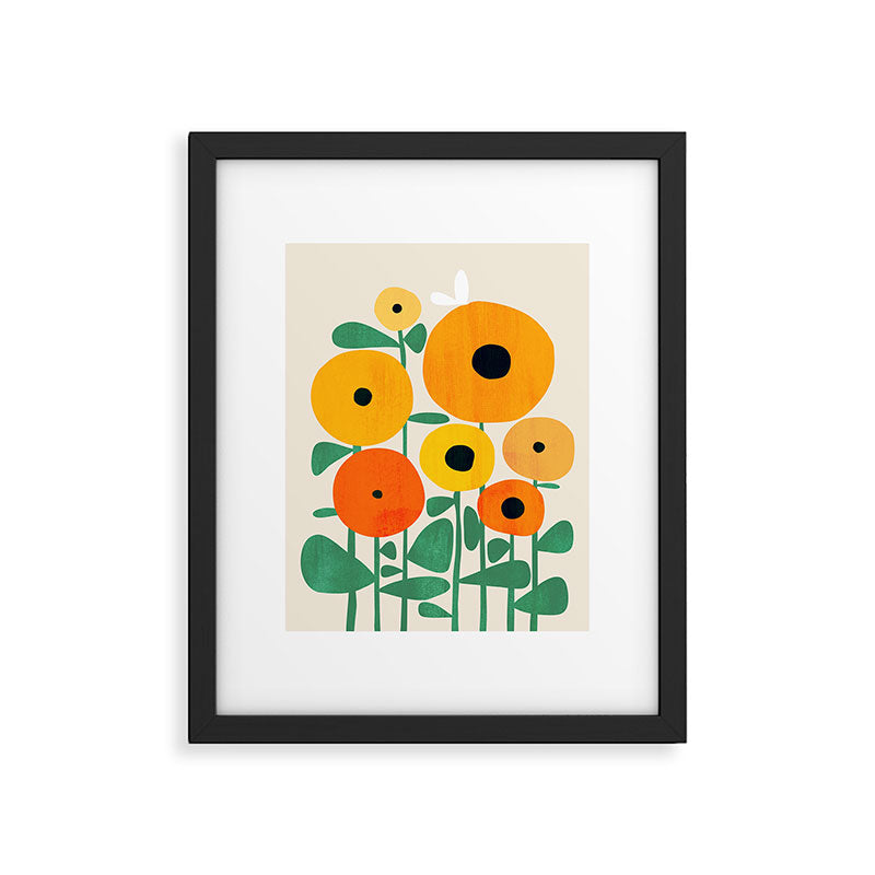 Sunflower and Bee Framed Art Print Gallery Image 5