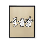 The angel and devil and cat Framed Canvas Print Gallery Image 6