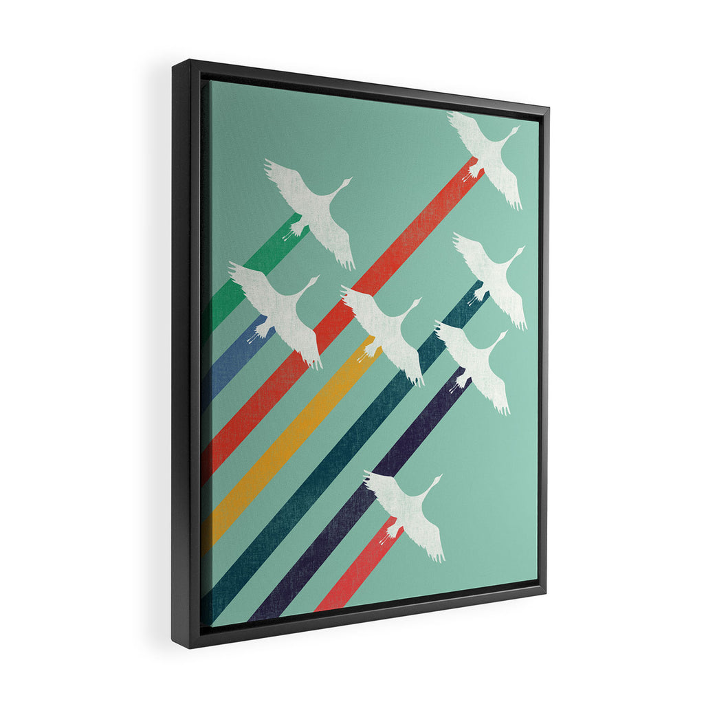 The Cranes Framed Canvas Print Gallery Image 2