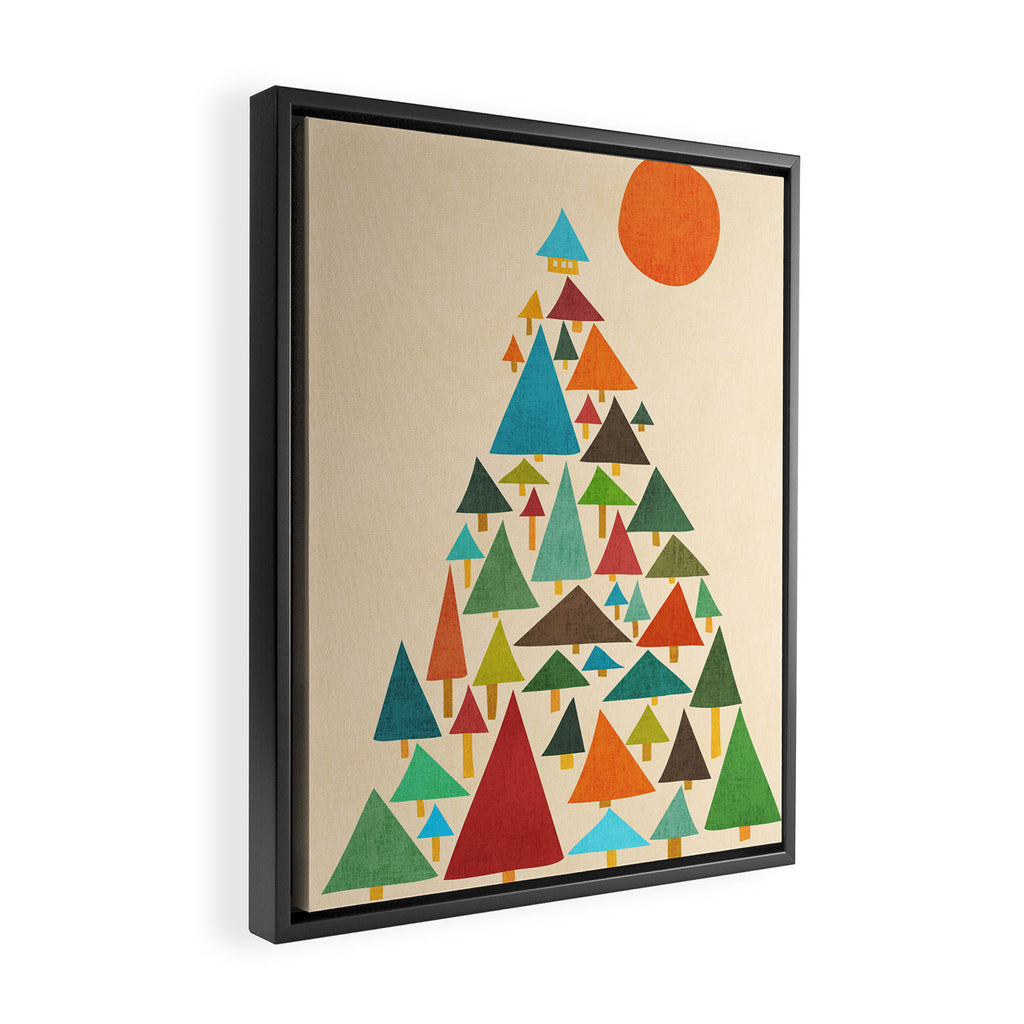 The house at the pine forest Framed Canvas Print Gallery Image 2